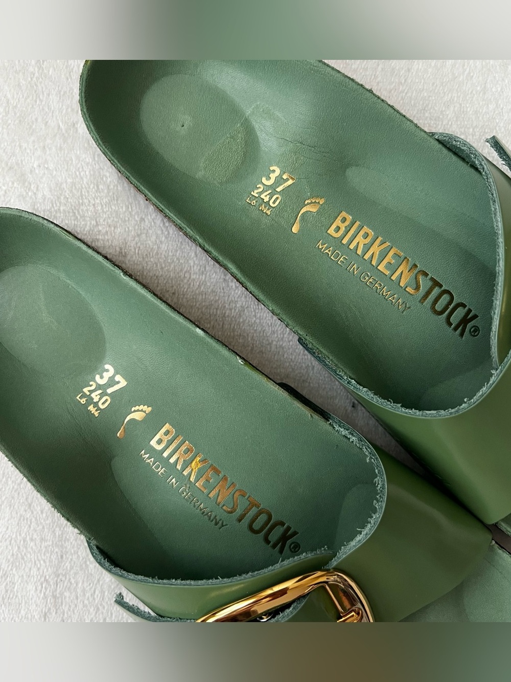 Birkenstock Madrid Big Buckle Natural Leather Patent - Picture 8 of 13
